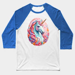 Rainbow Unicorn Pink Shade Baseball T-Shirt